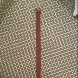 Vintage Coach Women’s Leather Belt Medium British Tan Solid Brass Buckle #8500